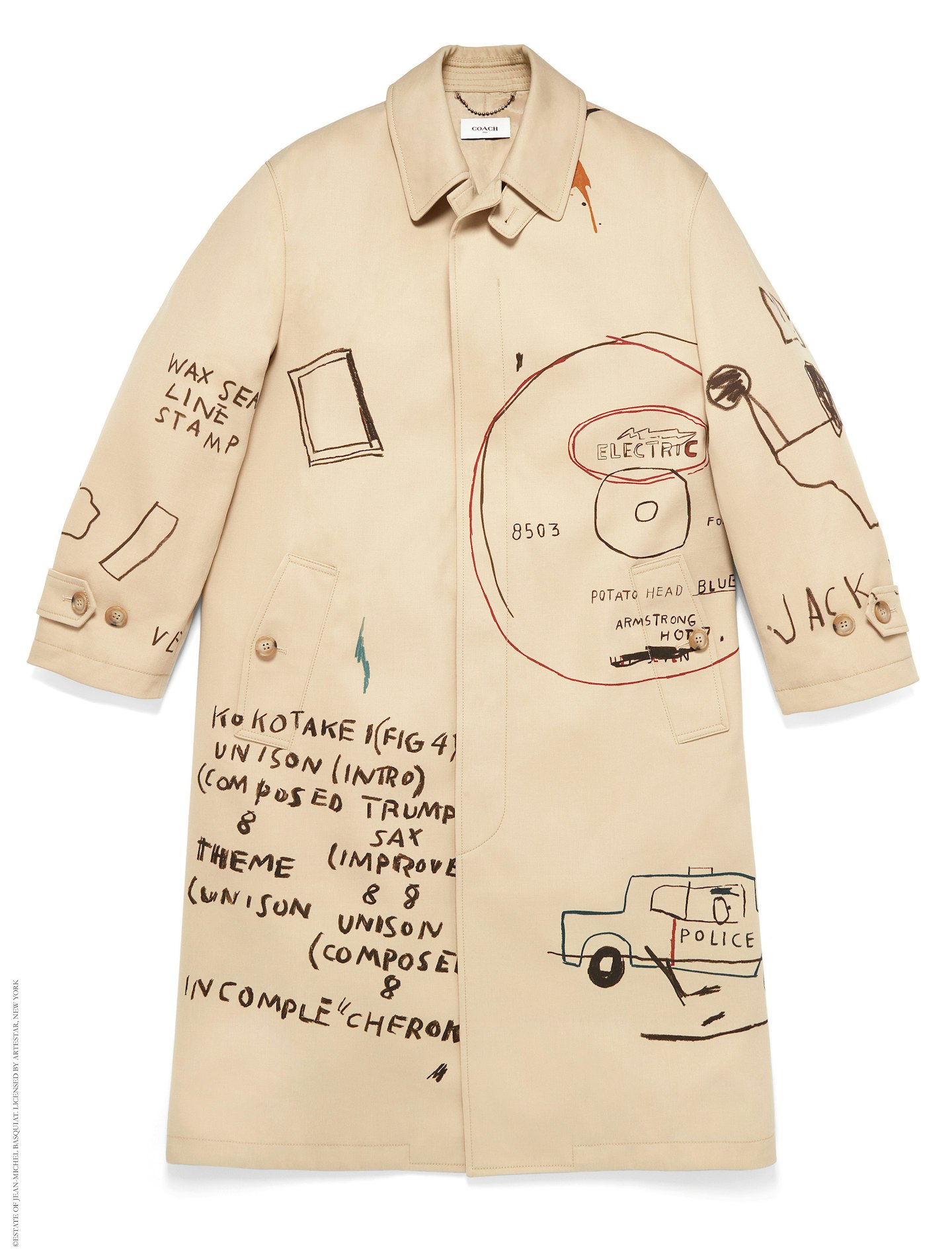 Coach x Jean-Michel Basquiat trench coat